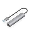 Hub USB Aisens ASUC-4P037-GR/ 3xUSB Tipo-C/ 1xRJ45/ Gris