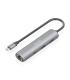 Hub USB Tipo-C Aisens ASUC-4P038-GR  1xUSB Tipo-C  2xUSB  1xRJ45  Gris