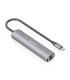 Hub USB Tipo-C Aisens ASUC-4P038-GR  1xUSB Tipo-C  2xUSB  1xRJ45  Gris