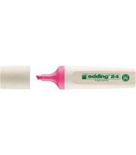 MARCADOR FLUORESCENTE ECOLINE 24 COLOR ROSA EDDING 24-009