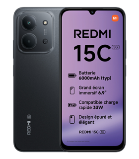 SMARTPHONE XIAOMI REDMI 15C 5G 4GB/256GB MIDNIGHT BLACK