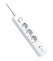 Regleta Con Interruptor Xiaomi 20W Power Strip/ 3 Tomas De Corriente/ 1 USB/ 2 USB Tipo-C/ Cable 1.4m/ Blanca