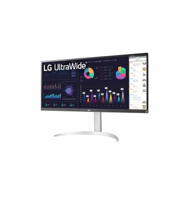 Monitor Profesional Ultrapanormico LG UltraWide 34WQ650-W 34'  WFHD  Multimedia  Regulable En Altura  Plata Y Blanco