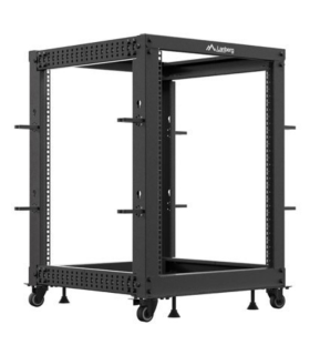 ARMARIO LANBERG ABIERTO RACK 19\" 15U 600X600 AJUSTABLE HASTA 1100 NEGRO