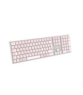 TECLADO COOLBOX INALAMBRICO ILUMINADO B431 RECARGABLE BT5.1 2.4G ALUMINIO BLANCO
