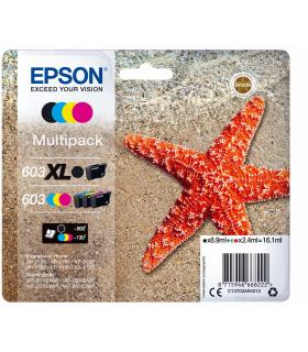 PACK DE CARTUCHOS 4 COLORES (XLBK + ST CMY) EPSON 603(ALARMA)