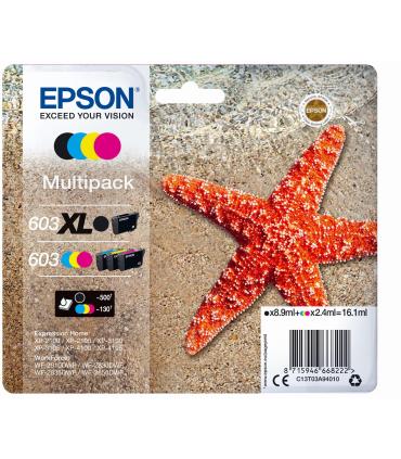 PACK DE CARTUCHOS 4 COLORES (XLBK + ST CMY) EPSON 603(ALARMA)