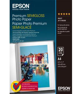 PAPEL FOTO PREMIUN SEMIGLOSSY EPSON A4 - 250GR M (20 HOJAS)