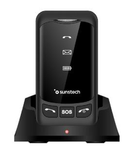 Telfono Mvil Sunstech CELT25BK para Personas Mayores/ Negro