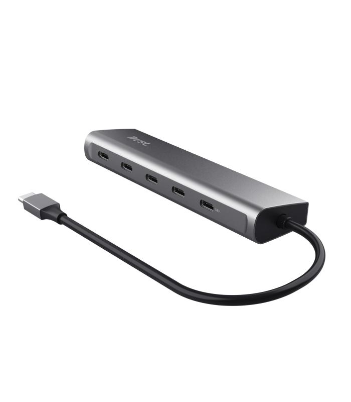 Hub USB Tipo-C Trust Halyx  4xUSB Tipo-C  1xUSB Tipo-C PD