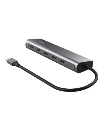Hub USB Tipo-C Trust Halyx  4xUSB Tipo-C  1xUSB Tipo-C PD