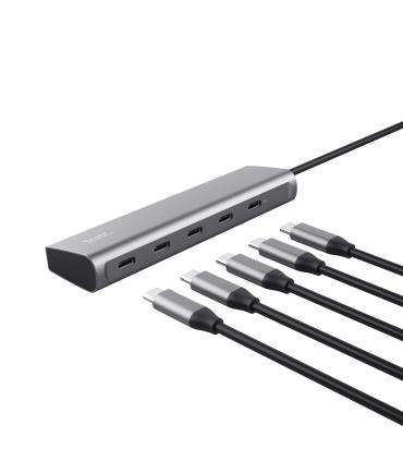 Hub USB Tipo-C Trust Halyx  4xUSB Tipo-C  1xUSB Tipo-C PD