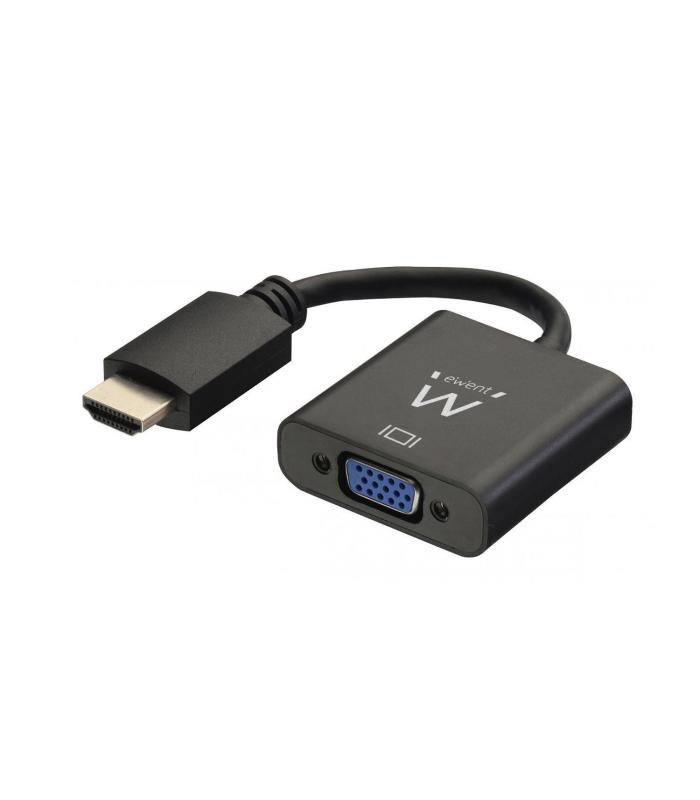 CABLE CONVERTIDOR EWENT HDMI MACHO - VGA HEMBRA CON AUDIO 0,15 METROS