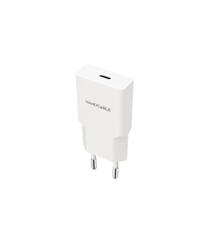 Nanocable Cargador USB-C PD 20W   Blanco