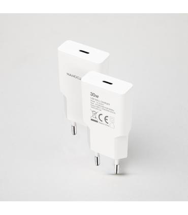 Nanocable Cargador USB-C PD 30W   Blanco
