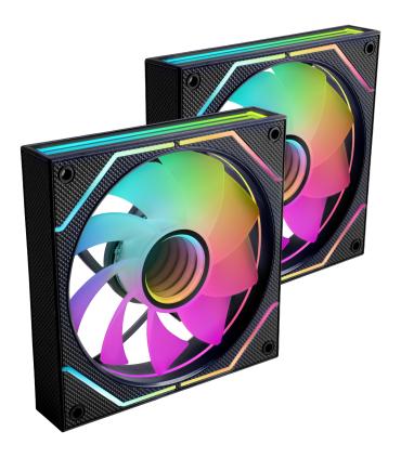 Pack 2 Ventiladores Mars Gaming MF-3DPROX2R  12cm  ARGB