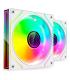 Pack 2 Ventiladores Mars Gaming MF-3DPROX2  12cm  ARGB  Blancos