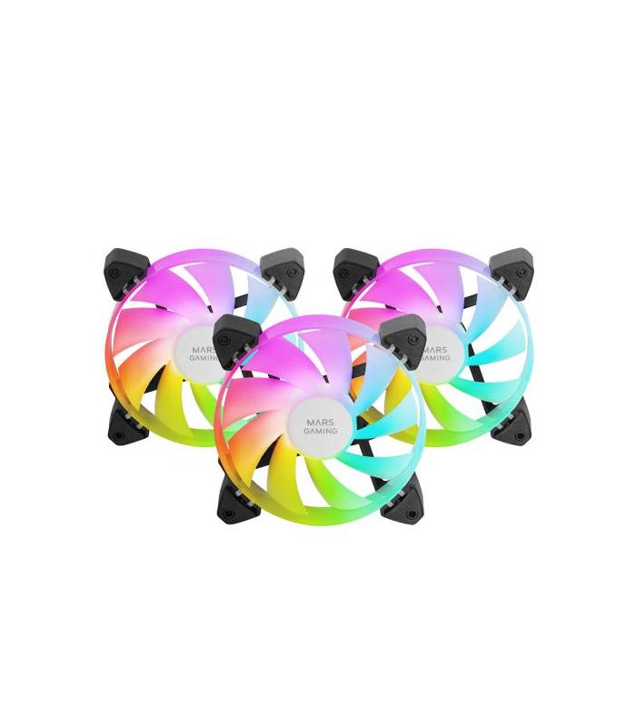 Pack 3 Ventiladores Mars Gaming MF-3A  12cm  ARGB