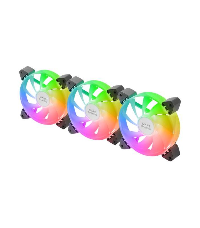 Pack 3 Ventiladores Mars Gaming MF-3A  12cm  ARGB