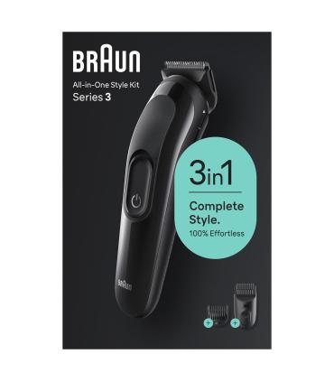 Afeitadora Braun All In One 3 En 1 Style Kit Series 3  Con Batera  2 Accesorios