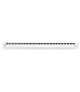 PATCH PANEL LANBERG 24 PUERTOS 1U RACK 19 PARA MODULOS KEYSTONE GRIS