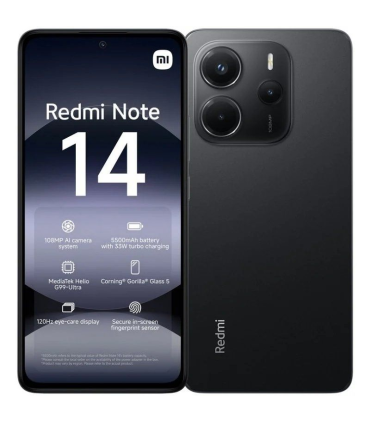 Smartphone Xiaomi Redmi Note 14 8GB/ 128GB/ 6.67\'/ Negro