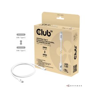 CABLE CLUB3D CERTIFICADO USB80G TIPO-C 1.2M