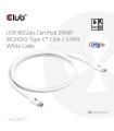 CABLE CLUB3D CERTIFICADO USB80G TIPO-C 1.2M