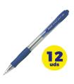 Caja de Bolgrafos de Tinta de Aceite Retrctil Pilot Super Grip M/ 12 unidades/ Azules