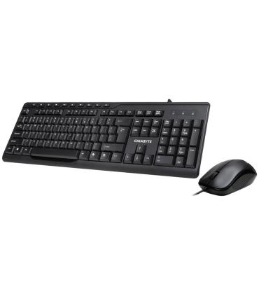 TECLADO GIGABYTE + RATON KM6300 MULTIMEDIA NEGRO USB