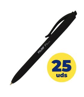 Caja de Bolgrafos de Tinta de Aceite Retrctil Milan P1 Touch MLN176511925/ 25 unidades/ Negros
