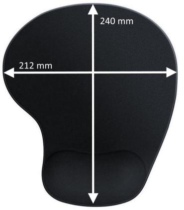 EWENT Alfombrilla De GEL REPOSAMUECAS Negra