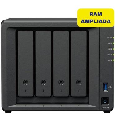 NAS Synology Diskstation DS425+/ 4 Bahas 3.5\'- 2.5\'/ 6GB DDR4/ Formato Torre