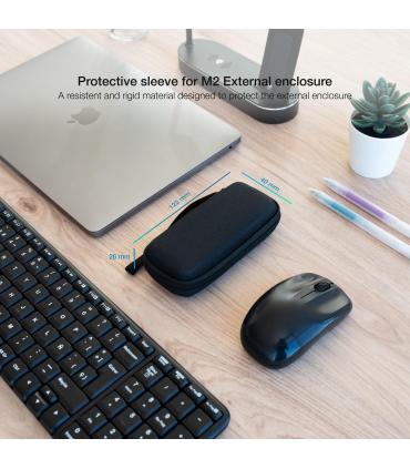 Funda Para Disco Externo M2 TooQ TQBC-M201B  Negra