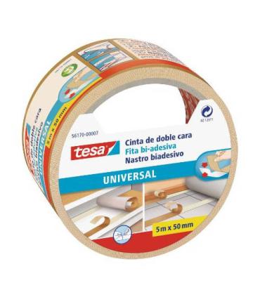 CINTA ADHESIVA UNIVERSAL DOBLE CARA ESPECIAL MOQUETAS 50MM.X5M. TESA 56170-00007-11