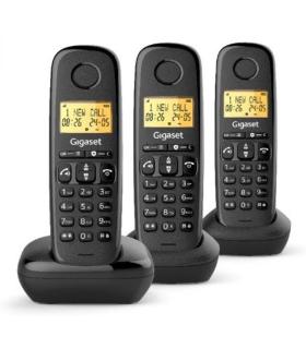 Telfono Inalmbrico Gigaset Basic 100/ Pack TRIO/ Negro