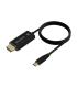 Cable Conversor Aisens A109-0711  USB Tipo-C Macho - HDMI 8K Macho  Hasta 27W  6000Mbps  1m  Negro