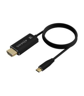 Cable Conversor Aisens A109-0711  USB Tipo-C Macho - HDMI 8K Macho  Hasta 27W  6000Mbps  1m  Negro