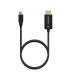 Cable Conversor Aisens A109-0711  USB Tipo-C Macho - HDMI 8K Macho  Hasta 27W  6000Mbps  1m  Negro
