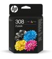 HP Paquete De 2 Cartuchos De Tinta Original 308 Negra/tricolor