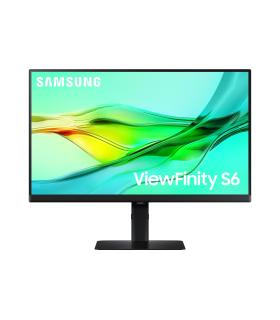Monitor Profesional Samsung ViewFinity S6 S60UD S24D600UAU 24'  QHD  Regulable En Altura  Negro
