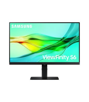 Monitor Profesional Samsung ViewFinity S6 S60UD S24D600UAU 24'  QHD  Regulable En Altura  Negro