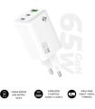 SUBBLIM CARGADOR GAN 65W CHARGER USB C+C+A