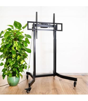 Soporte De Suelo Elctrico Con Ruedas TooQ FSM02-B Para TV 55-100'  Hasta 120kg