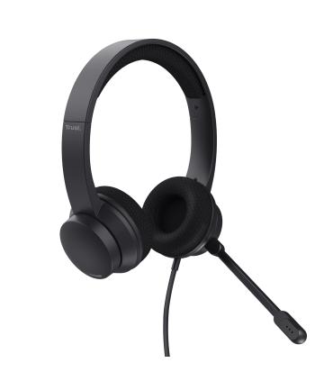 Auriculares Trust HS-260  Con Micrfono  USB  Negros