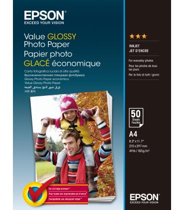 PAPEL FOTO GLOSSY EPSON A4 - 183GR M (20 HOJAS)
