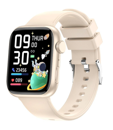 Smartwatch Forever IGo Watch 3 JW-500/ Notificaciones/ Frecuencia Cardaca/ Marfil