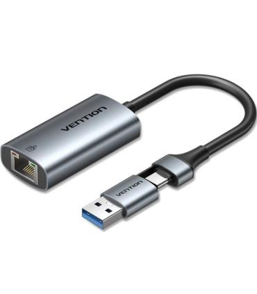 Adaptador USB/USB Tipo-C - RJ45 Vention CFQHB/ 1000Mbps
