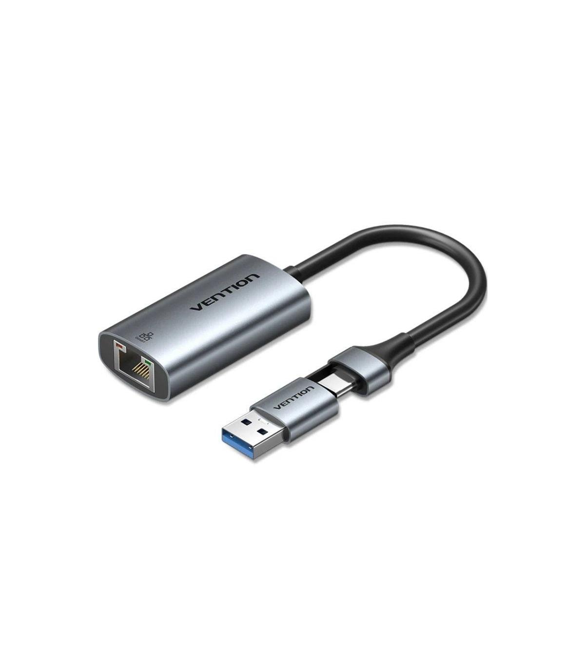 Adaptador USB/USB Tipo-C - RJ45 Vention CFQHB/ 1000Mbps