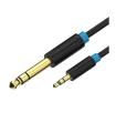 Cable Estreo Vention BABBH/ Jack 6.5 Macho - Jack 3.5 Macho/ 2m/ Negro